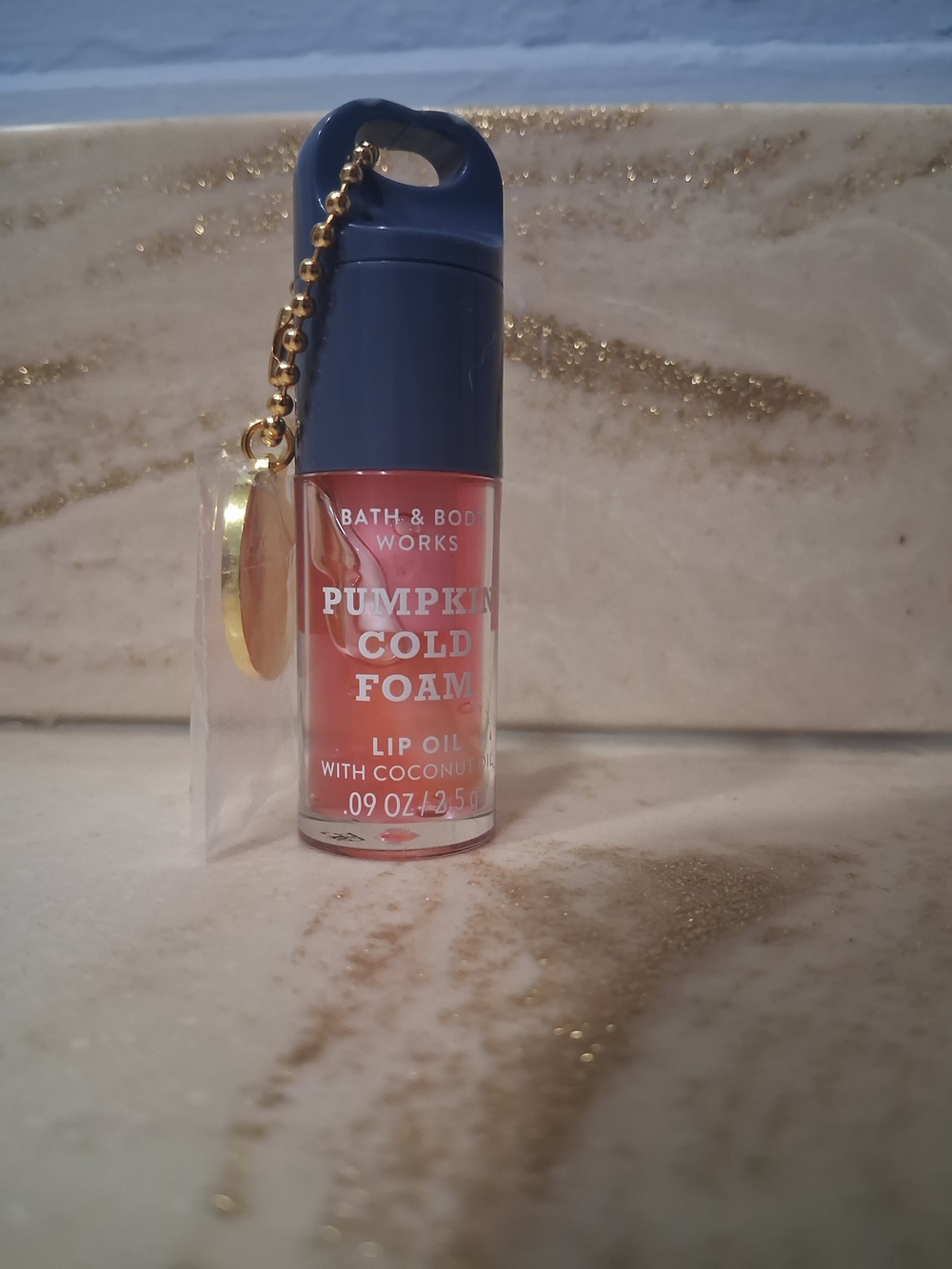Bath & Body Works Pumpkin Cold Foam Lip Oil - Pink & Navy